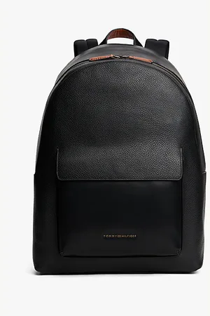 Tommy Hilfiger Zaino Casual in pelle con logo in metallo
