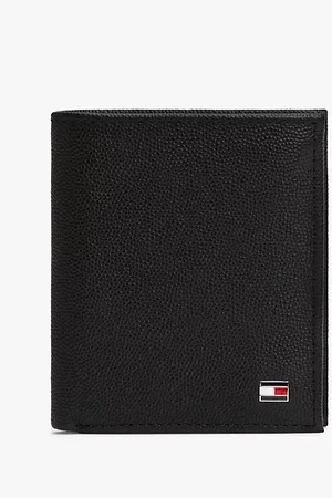 Tommy Hilfiger Portafogli trifold in pelle con bandierina
