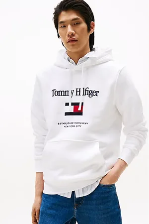 Tommy Hilfiger Felpa in tessuto flex con cappuccio e logo
