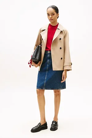 Tommy Hilfiger Gonna dritta in denim a vita media