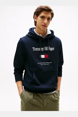 Tommy Hilfiger Felpa in tessuto flex con cappuccio e logo