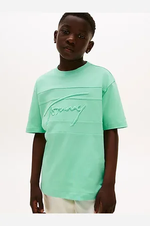 Tommy Hilfiger T-shirt con firma ricamata