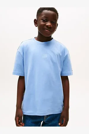 Tommy Hilfiger T-shirt con bandierina ricamata tono su tono