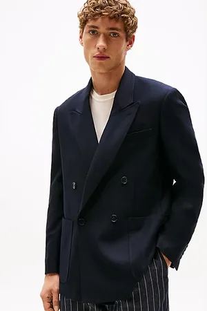 Tommy Hilfiger Blazer doppiopetto con finitura tramata