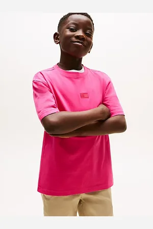 Tommy Hilfiger T-shirt con bandierina ricamata tono su tono