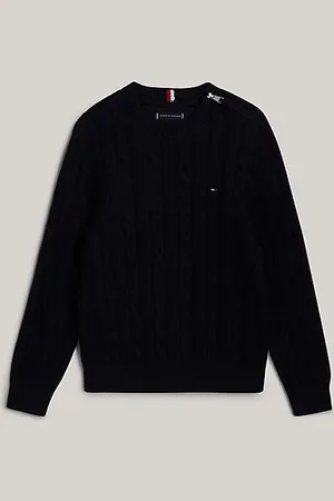 Tommy Hilfiger Pullover Adaptive in maglia intrecciata