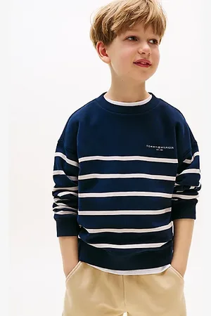 Tommy Hilfiger Felpa gender inclusive a righe