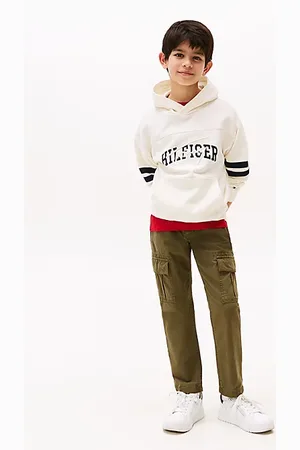 Tommy Hilfiger Pantaloni cargo straight fit con finitura tramata