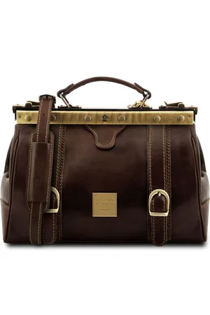 Tuscany Leather Borsa medico in pelle con fibbie frontali