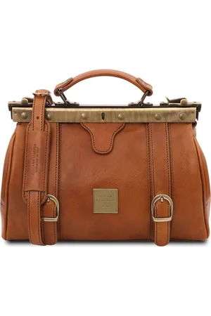 Tuscany Leather Borsa medico in pelle con fibbie frontali