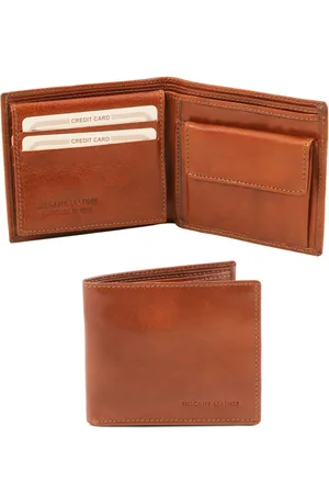 Tuscany Leather Esclusivo portafoglio uomo in pelle 3 ante con portaspiccioli