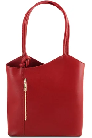 Tuscany Leather Borsa donna convertibile a zaino in pelle Saffiano