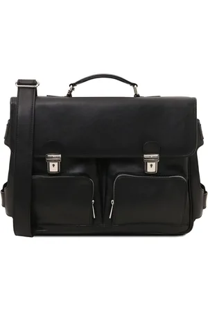 Tuscany Leather Borsa Multiscomparto da lavoro con tasche frontali in pelle