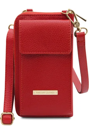 Tuscany Leather Portafoglio/portacellulare in pelle con tracolla