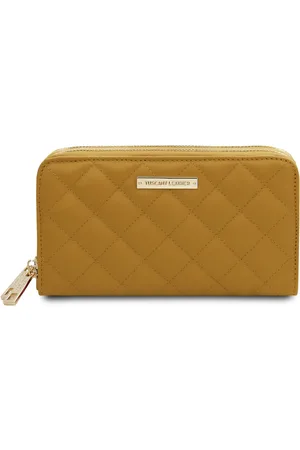 Tuscany Leather Portafogli in pelle morbida con doppia zip around