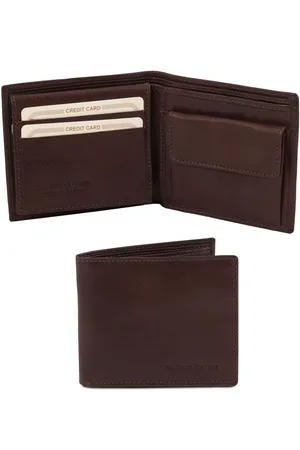 Tuscany Leather Esclusivo portafoglio uomo in pelle 3 ante con portaspiccioli Testa di