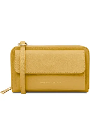 Tuscany Leather Portafoglio/portacellulare in pelle con tracolla