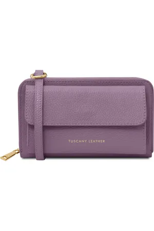 Tuscany Leather Portafoglio/portacellulare in pelle con tracolla