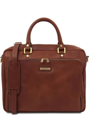 Tuscany Leather Borsa porta computer da lavoro con tasca frontale in pelle