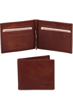 Tuscany Leather Esclusivo portacarte in pelle con fermasoldi