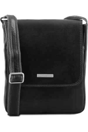 Tuscany Leather Borsello da uomo in pelle con zip frontale