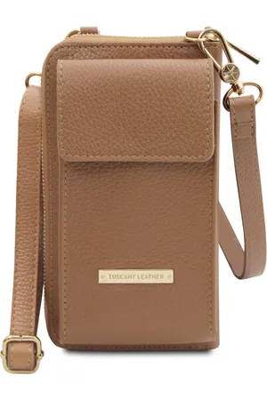 Tuscany Leather Portafoglio/portacellulare in pelle con tracolla
