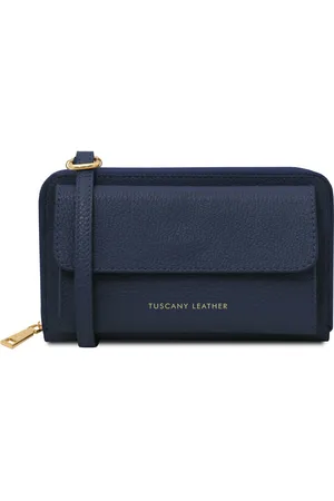 Tuscany Leather Portafoglio/portacellulare in pelle con tracolla