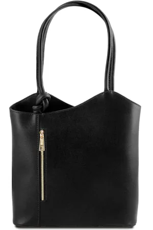 Tuscany Leather Borsa donna convertibile a zaino in pelle Saffiano