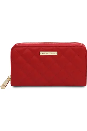 Tuscany Leather Portafogli in pelle morbida con doppia zip around