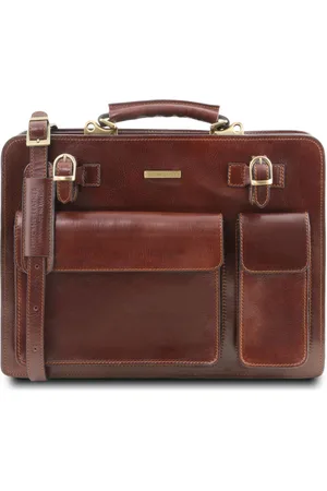 Tuscany Leather Borsa da lavoro in pelle 2 scomparti con zip
