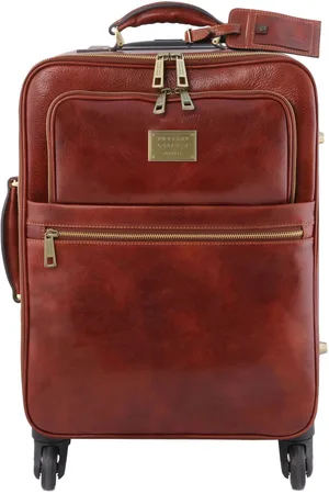Tuscany Leather Trolley verticale in pelle con 4 ruote