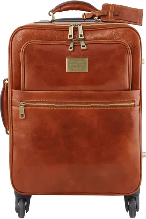 Tuscany Leather Trolley verticale in pelle con 4 ruote