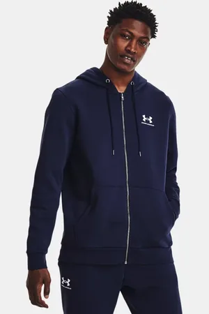 Under Armour Felpa con cappuccio Icon Fleece Full-Zip da uomo Midnight Marino