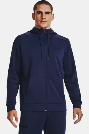 Under Armour Felpa con cappuccio Armour Fleece® Full Zip da uomo Midnight Marino