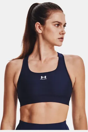 Under Armour Reggiseno sportivo HeatGear® Mid Padless da donna Midnight Marino