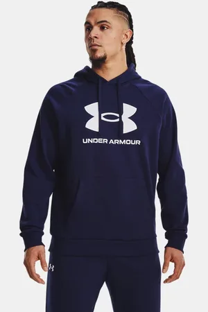 Under Armour Felpa con cappuccio Rival Fleece Logo da uomo Midnight Marino