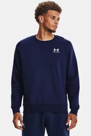 Under Armour Felpa Icon Fleece Crew da uomo Midnight Marino