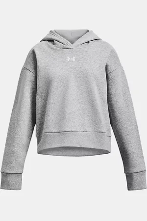 Under Armour Felpa con cappuccio Rival Fleece Crop da ragazza Mod Light Heather