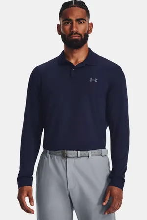 Under Armour Polo a maniche lunghe Matchplay da uomo Midnight Marino