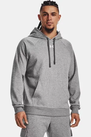 Under Armour Felpa con cappuccio Rival Fleece da uomo Castlerock Light Heather