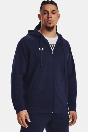 Under Armour Felpa con cappuccio Rival Fleece Full-Zip da uomo Midnight Marino