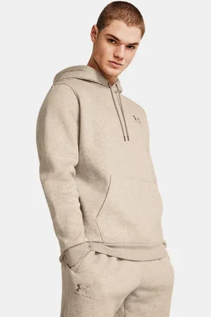 Under Armour Felpa con cappuccio Icon Fleece da uomo Timberwolf Taupe Light Hthr