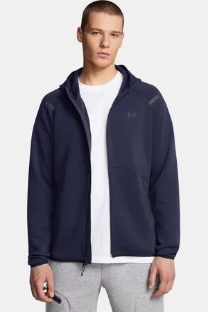 Under Armour Felpa con cappuccio Unstoppable Fleece Full-Zip da uomo Midnight Marino