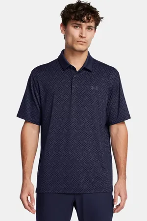 Under Armour Polo Playoff 3.0 Check Jacqrd da uomo Midnight Marino