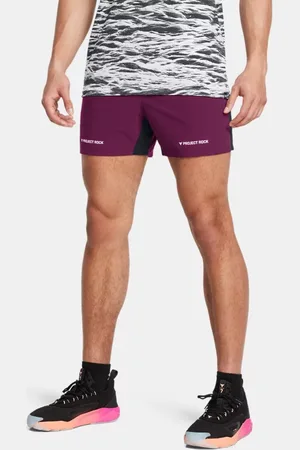 Under Armour Shorts Project Rock Ultimate 5" Training da uomo Porpora Gemini