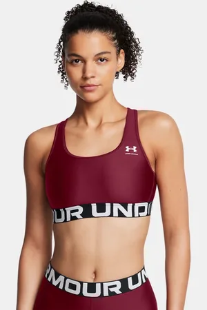 Under Armour Reggiseno sportivo HeatGear® Armour Mid Branded da donna Cardinal