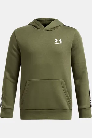 Under Armour Felpa con cappuccio Icon Fleece Taping da ragazzo Marine OD