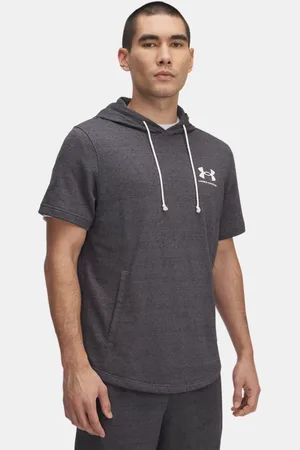 Under Armour Felpa con cappuccio a maniche corte Rival Terry da uomo Castlerock
