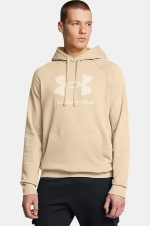 Under Armour Felpa con cappuccio Rival Fleece Logo da uomo City Khaki