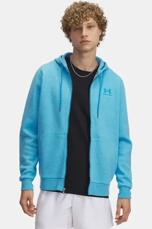 Under Armour Felpa con cappuccio Icon Fleece Full-Zip da uomo Ether